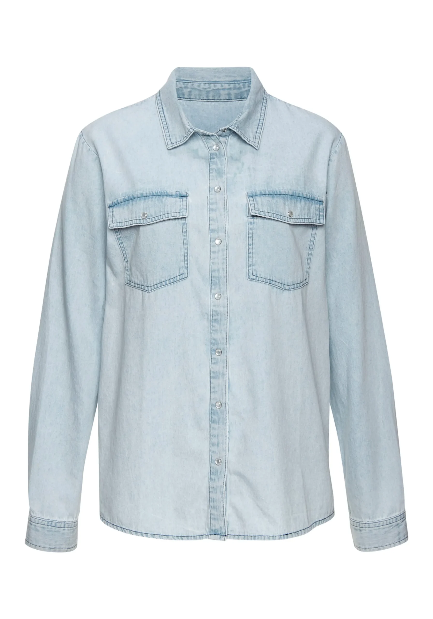Strandmode|Blusen|Buffalo Jeansbluse lightbluewashed