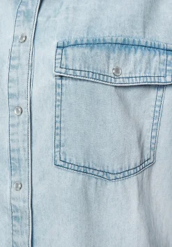 Strandmode|Blusen|Buffalo Jeansbluse lightbluewashed