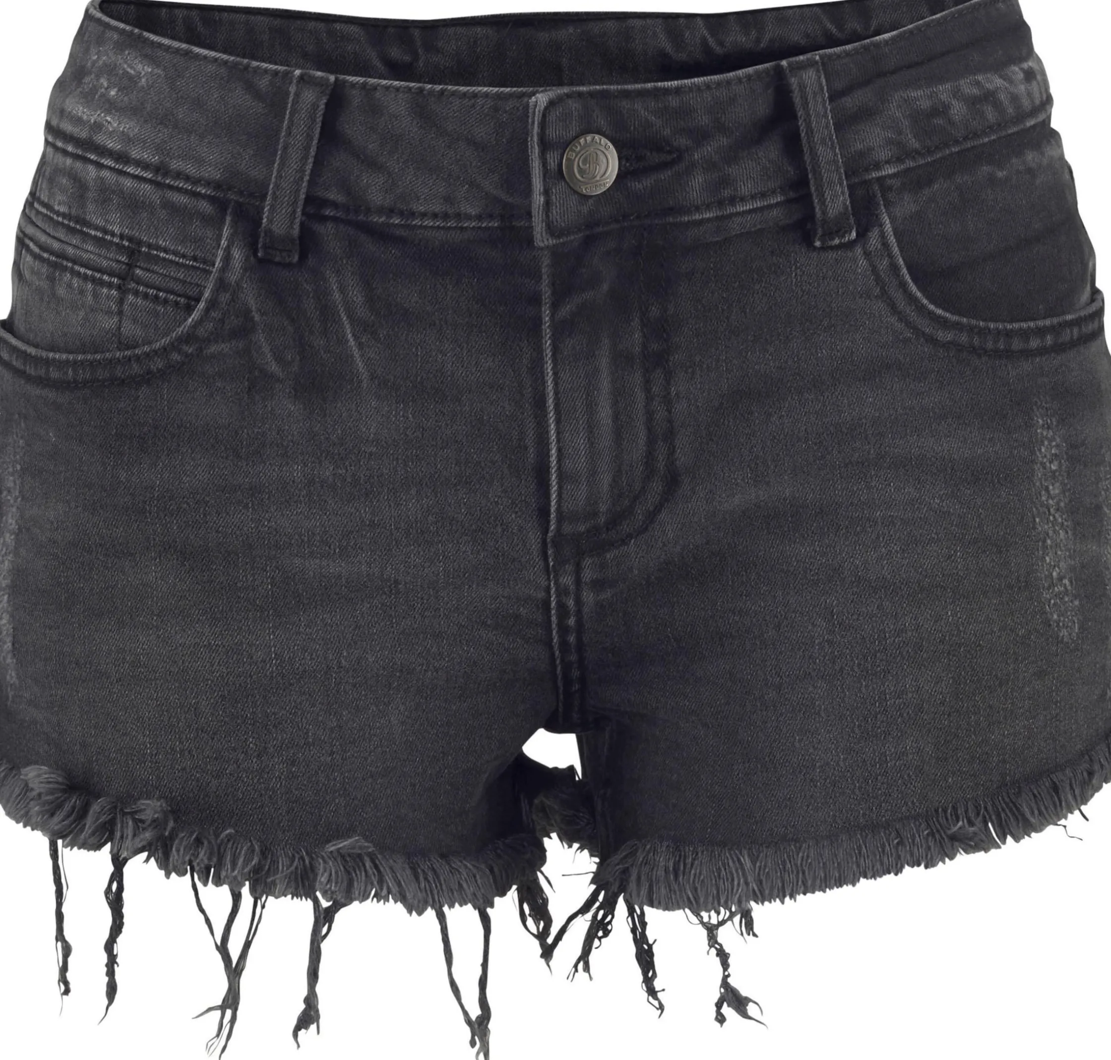 Strandmode|Jeans|Buffalo Jeanshotpants schwarz-washed