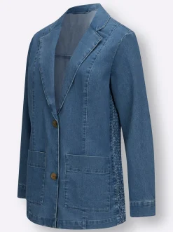 Jacken| Jeansjacke in Blazerform blue-stone-washed