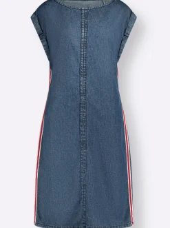 Kleider| Jeanskleid aus reiner Baumwolle blue-stone-washed