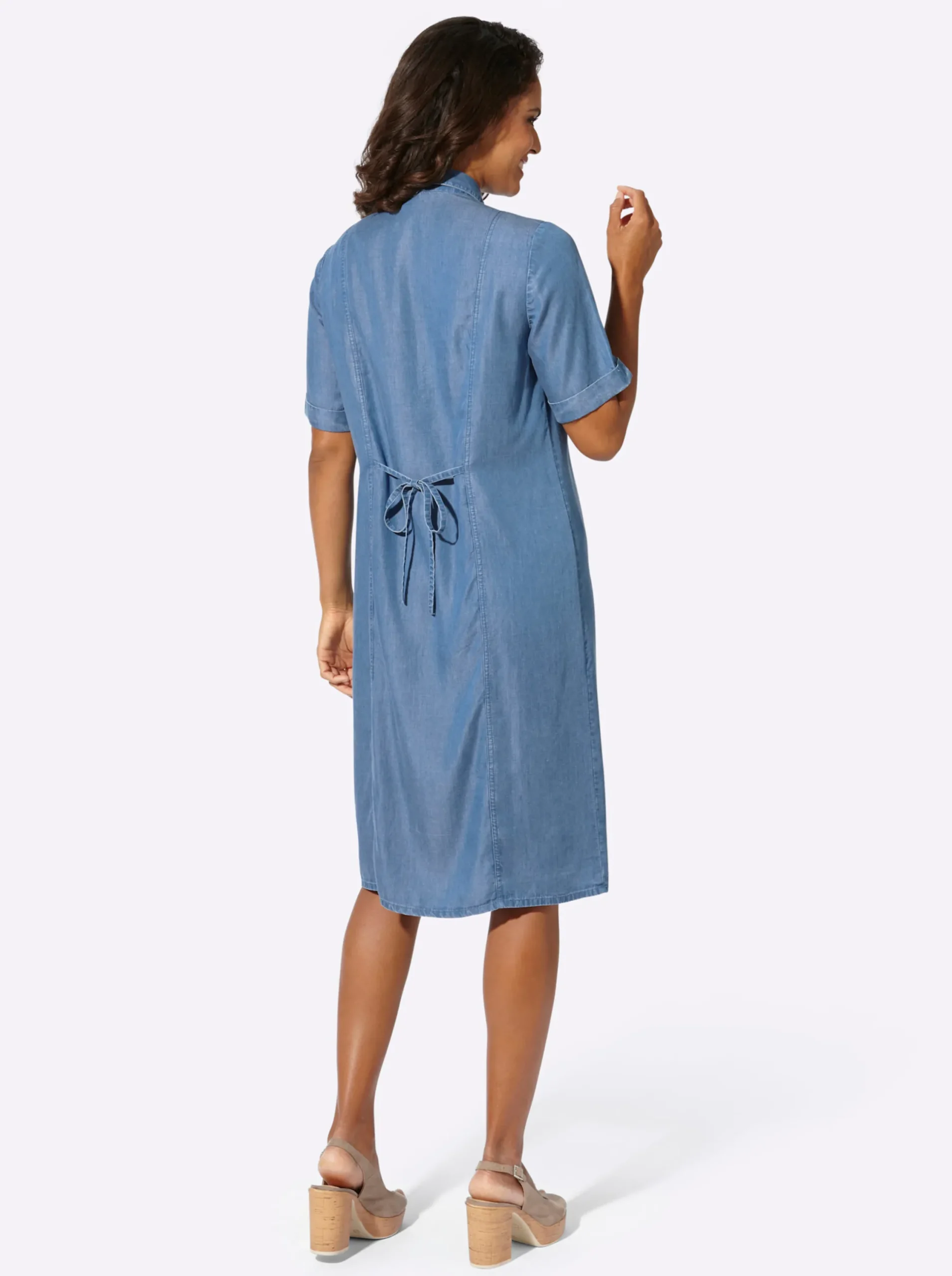 Kleider| Jeanskleid in Lyocell-Qualität blue-bleached