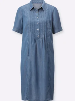 Kleider| Jeanskleid in Lyocell-Qualität blue-bleached