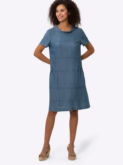 Kleider|heine Jeanskleid mit Reißverschluss blue-bleached