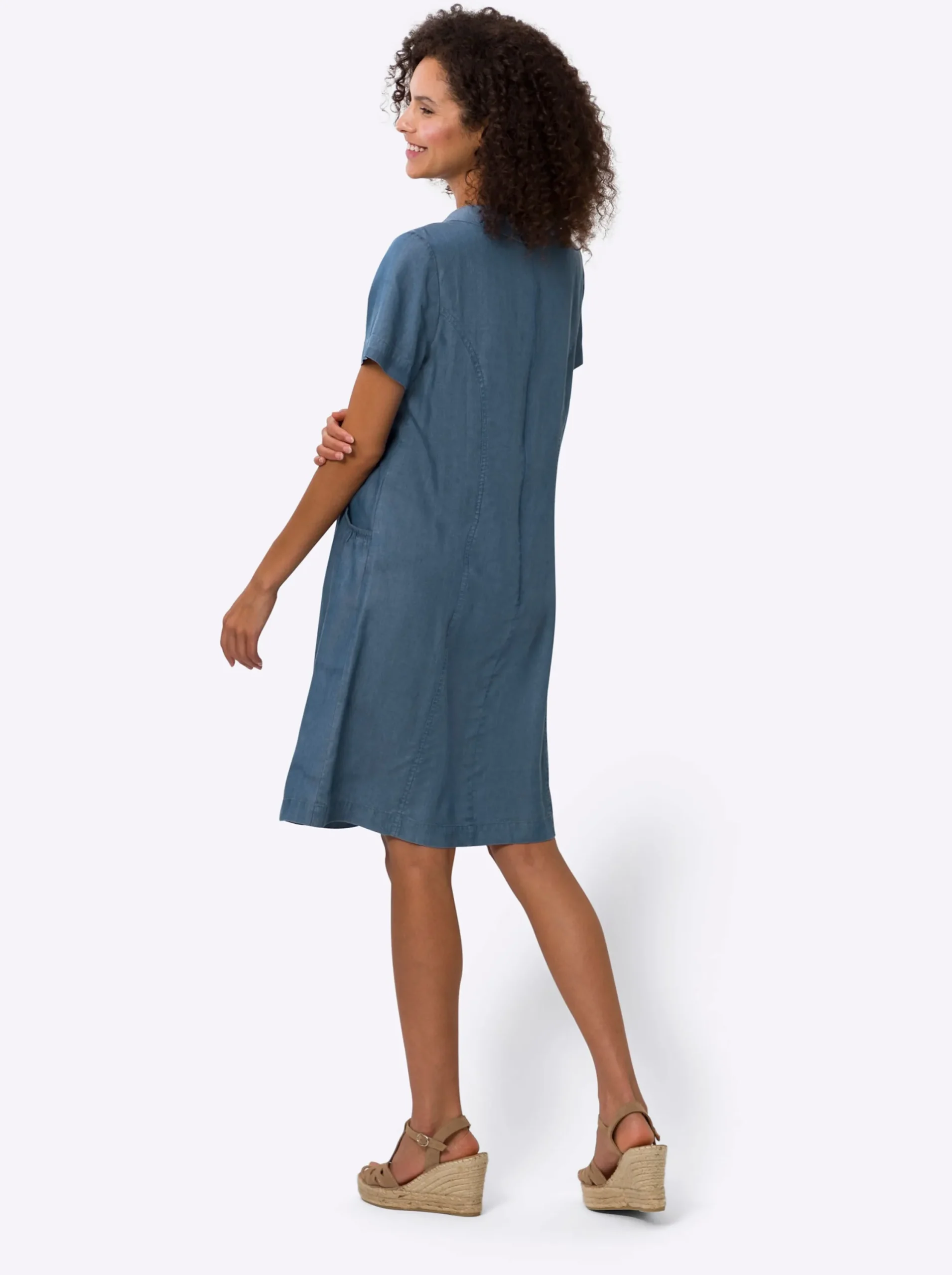 Kleider|heine Jeanskleid mit Reißverschluss blue-bleached