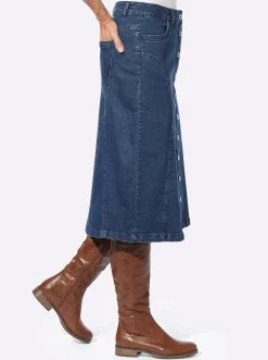 Röcke| Jeans-Rock blue-stone-washed