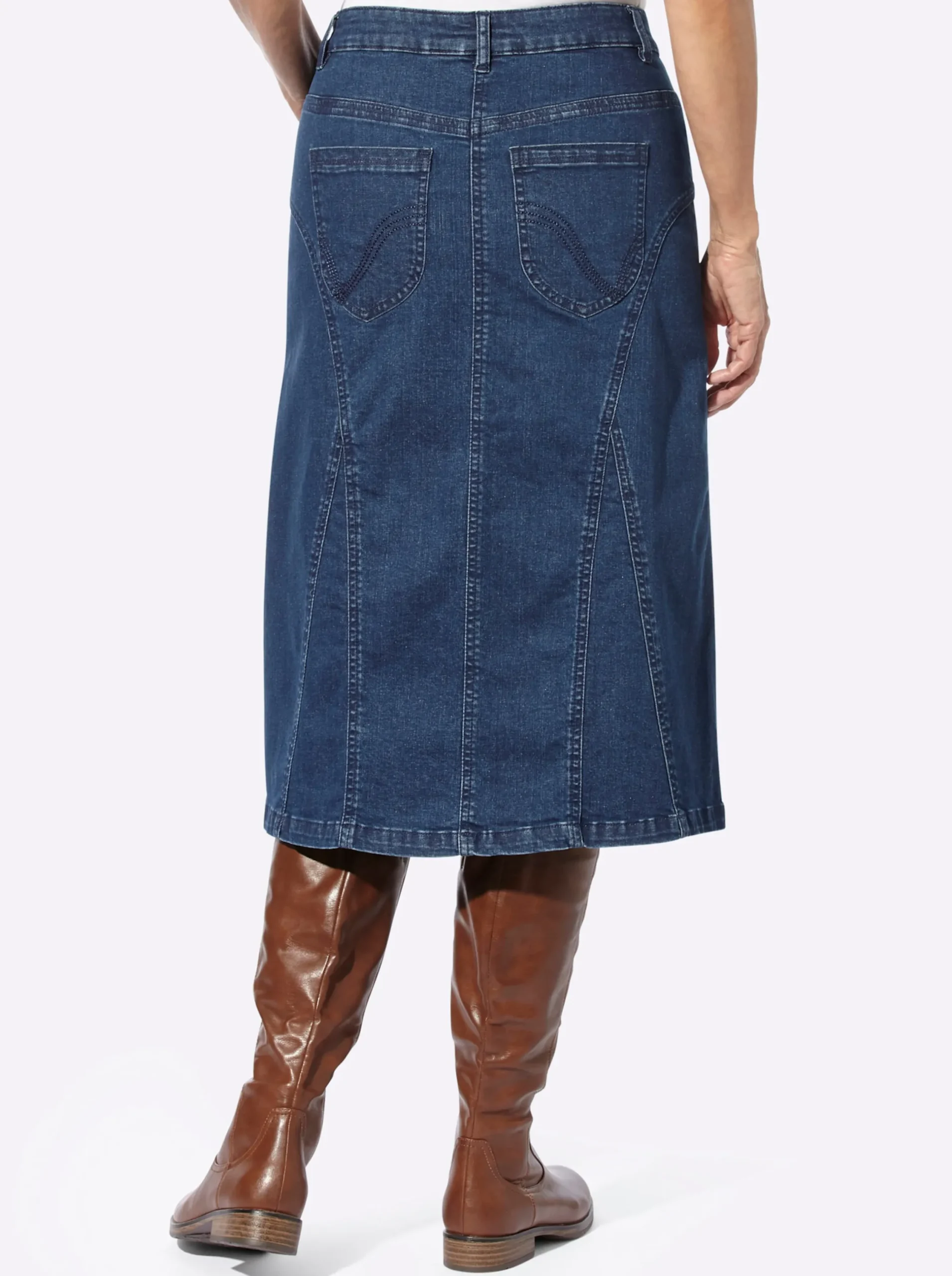 Röcke| Jeans-Rock blue-stone-washed