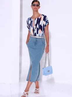 Röcke| Jeansrock blue-bleached