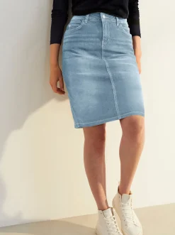 Röcke| Jeansrock schmal geschnitten blue-bleached