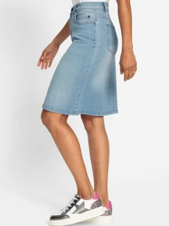 Röcke| Jeansrock schmal geschnitten blue-bleached