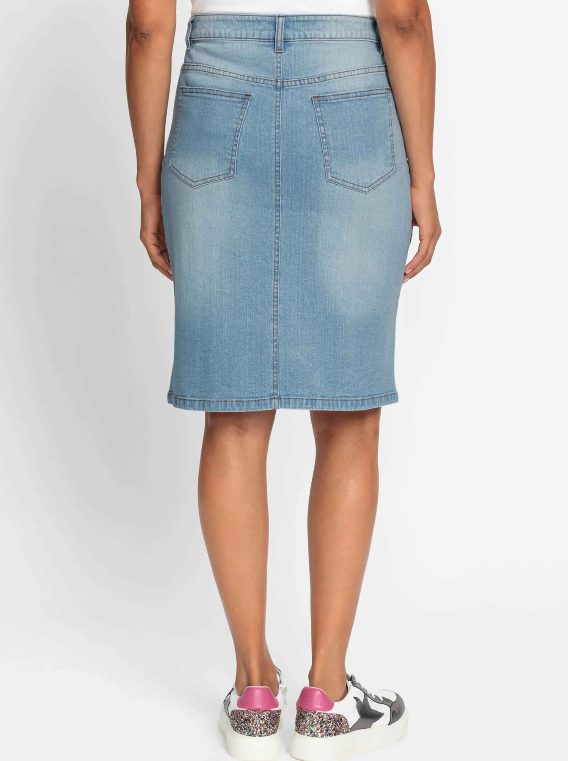 Röcke| Jeansrock schmal geschnitten blue-bleached