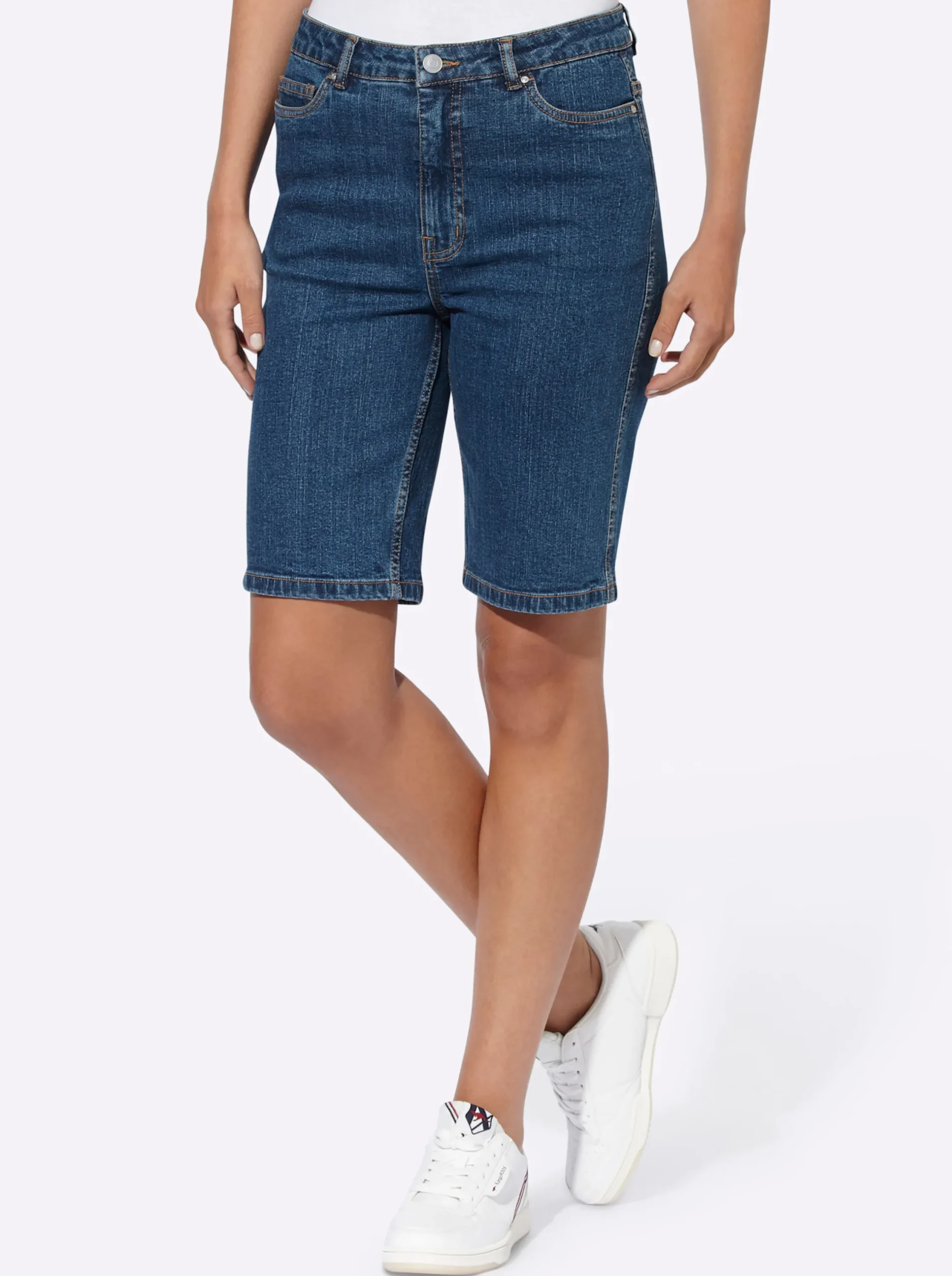Jeans|heine Jeansshort in 5-Pocket-Form blue-stone-washed