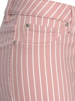 Strandmode|LASCANA 7/8-Jeggings mauve-weiß-gestreift