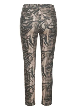 Hosen|LASCANA 7/8-Jeggings hellbraun-schwarzbedruckt