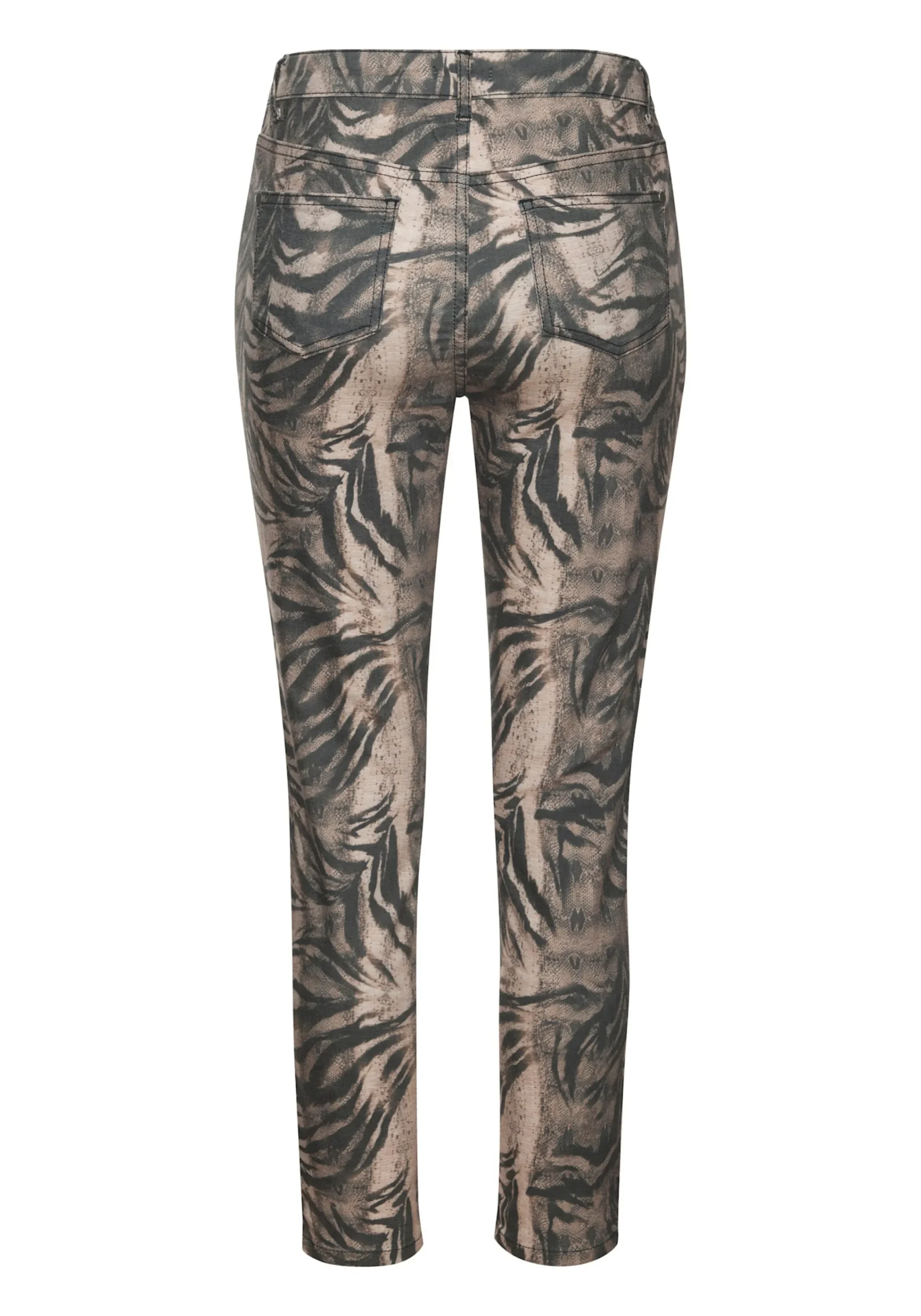 Hosen|LASCANA 7/8-Jeggings hellbraun-schwarzbedruckt