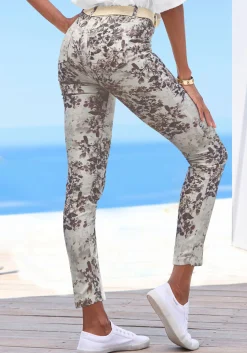 Hosen|LASCANA 7/8-Jeggings beige-mauve-braunbedruckt
