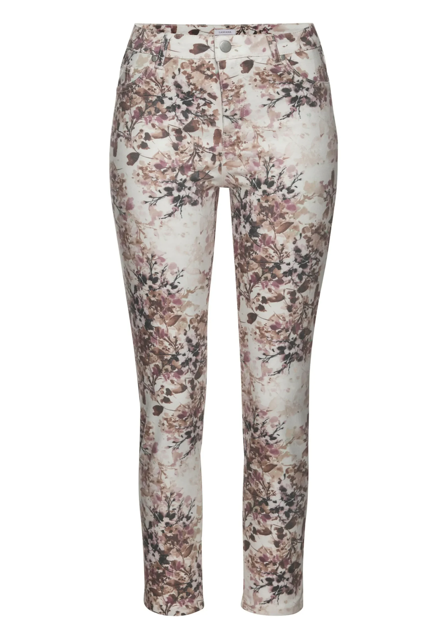 Hosen|LASCANA 7/8-Jeggings beige-mauve-braunbedruckt