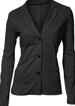 Strandmode|Blazer|heine Jerseyblazer aus Baumwolle, ungefüttert schwarz