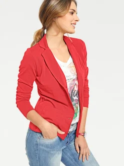 Strandmode|Blazer|heine Jerseyblazer aus Baumwolle, ungefüttert koralle
