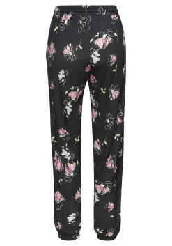 Hosen|Vivance Jerseyhose schwarz-mauvebedruckt