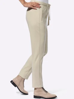Hosen| Jerseyhose inklusive Bindegürtel sand