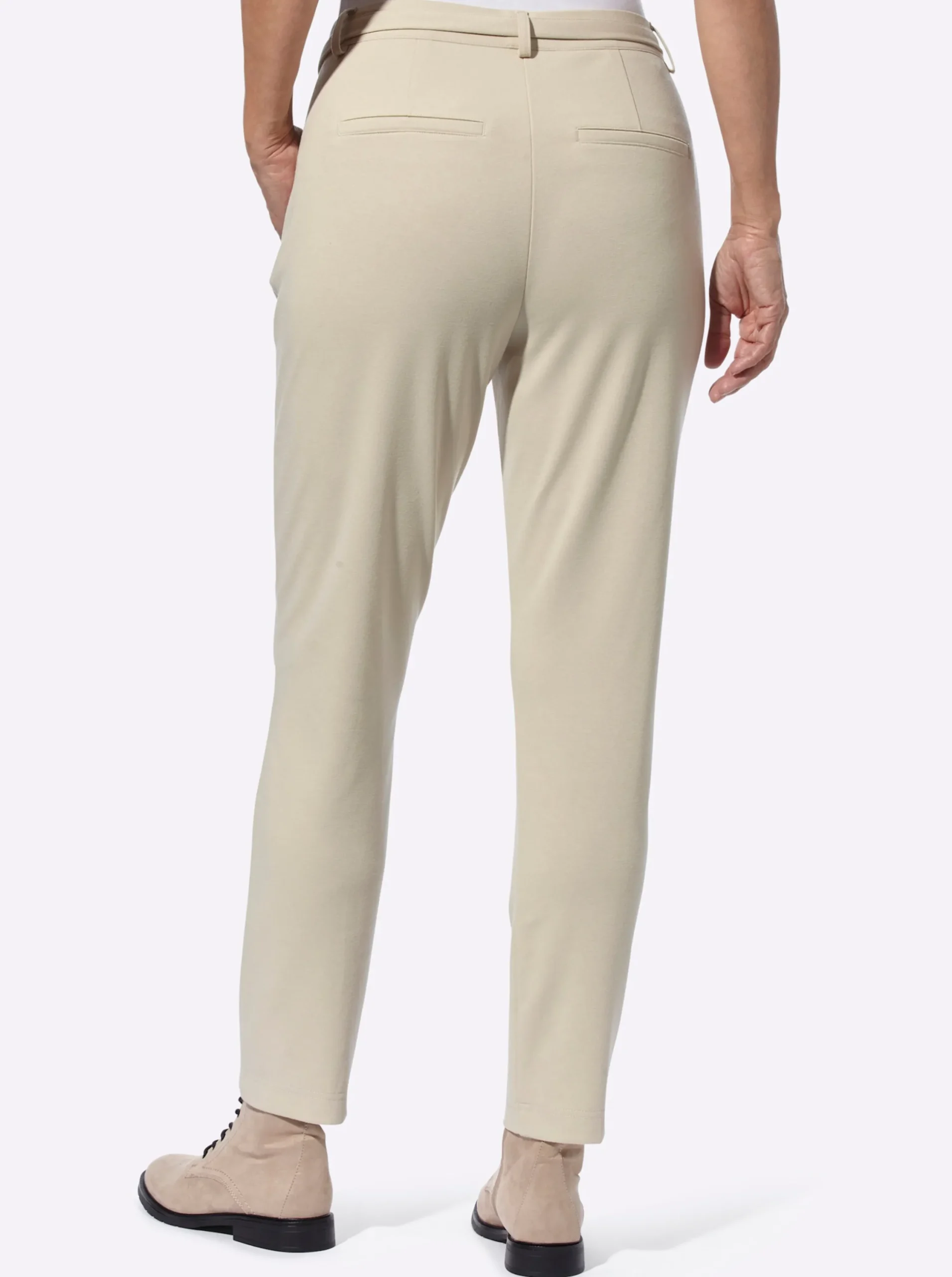 Hosen| Jerseyhose inklusive Bindegürtel sand
