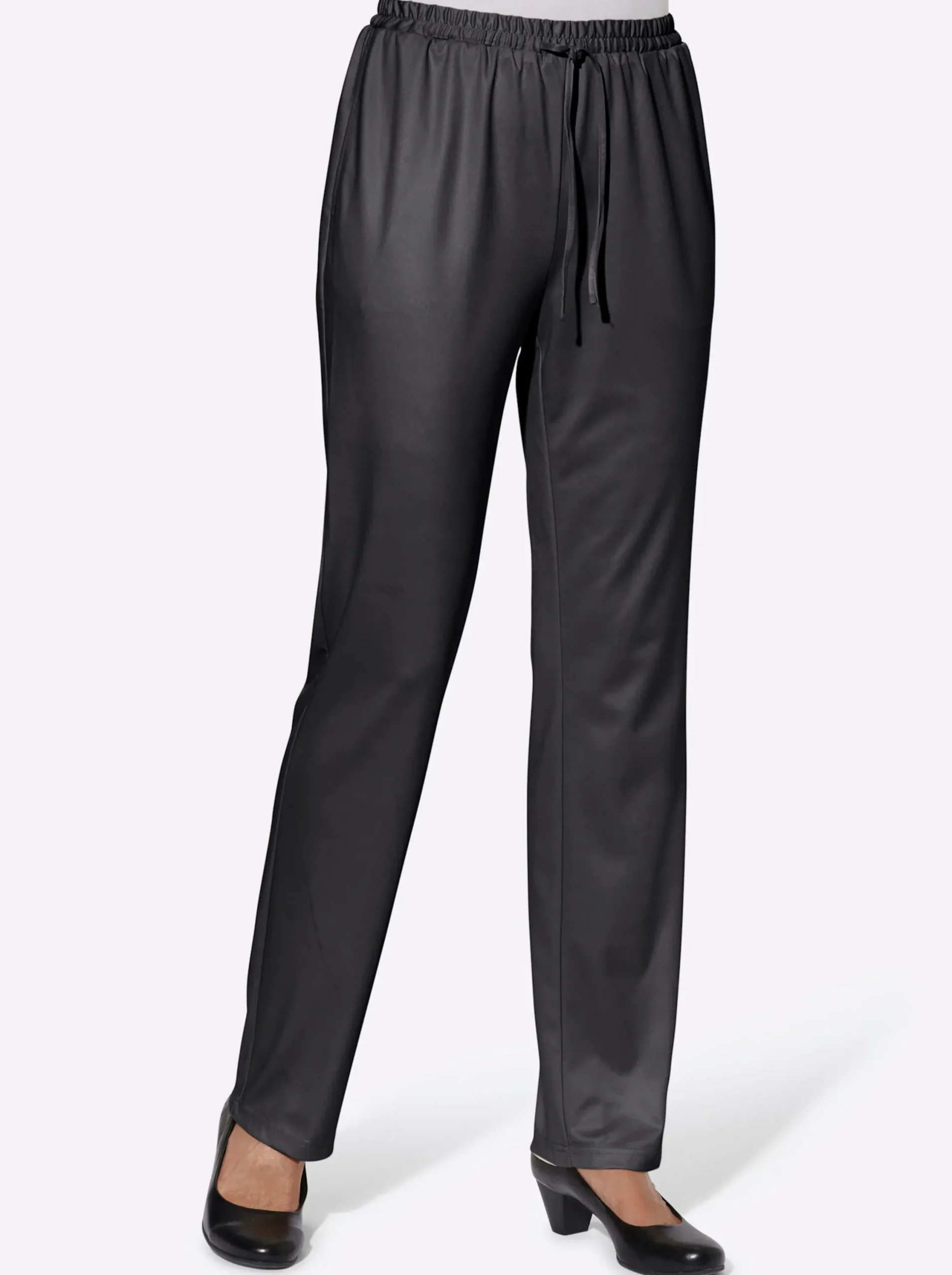 Hosen| Jerseyhose mit Bindeband schwarz