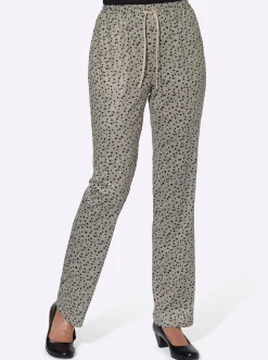 Hosen| Jerseyhose mit Bindeband sand-millefleurs