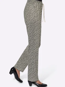 Hosen| Jerseyhose mit Bindeband sand-millefleurs