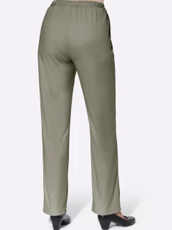Hosen| Jerseyhose mit Bindeband khaki