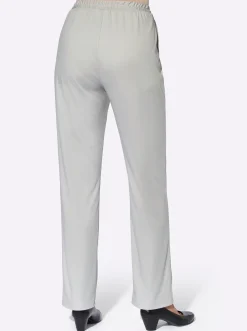 Hosen| Jerseyhose mit Bindeband hellgrau