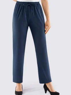 Hosen| Jerseyhose mit Bindeband marine