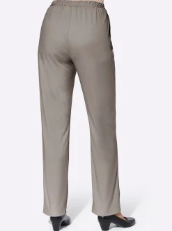 Hosen| Jerseyhose mit Bindeband taupe