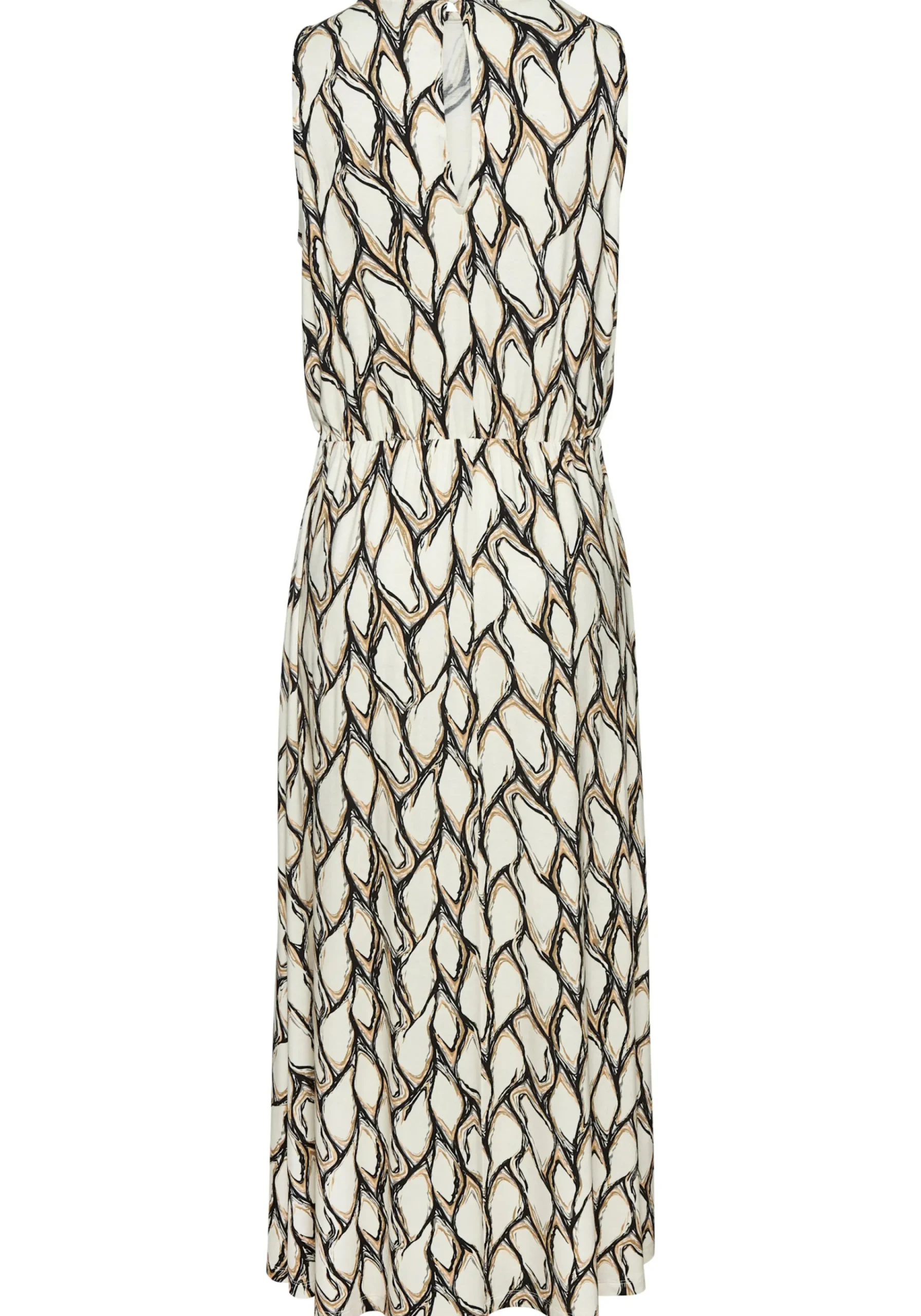 Strandkleider|Kleider|LASCANA Jerseykleid creme-khakibedruckt