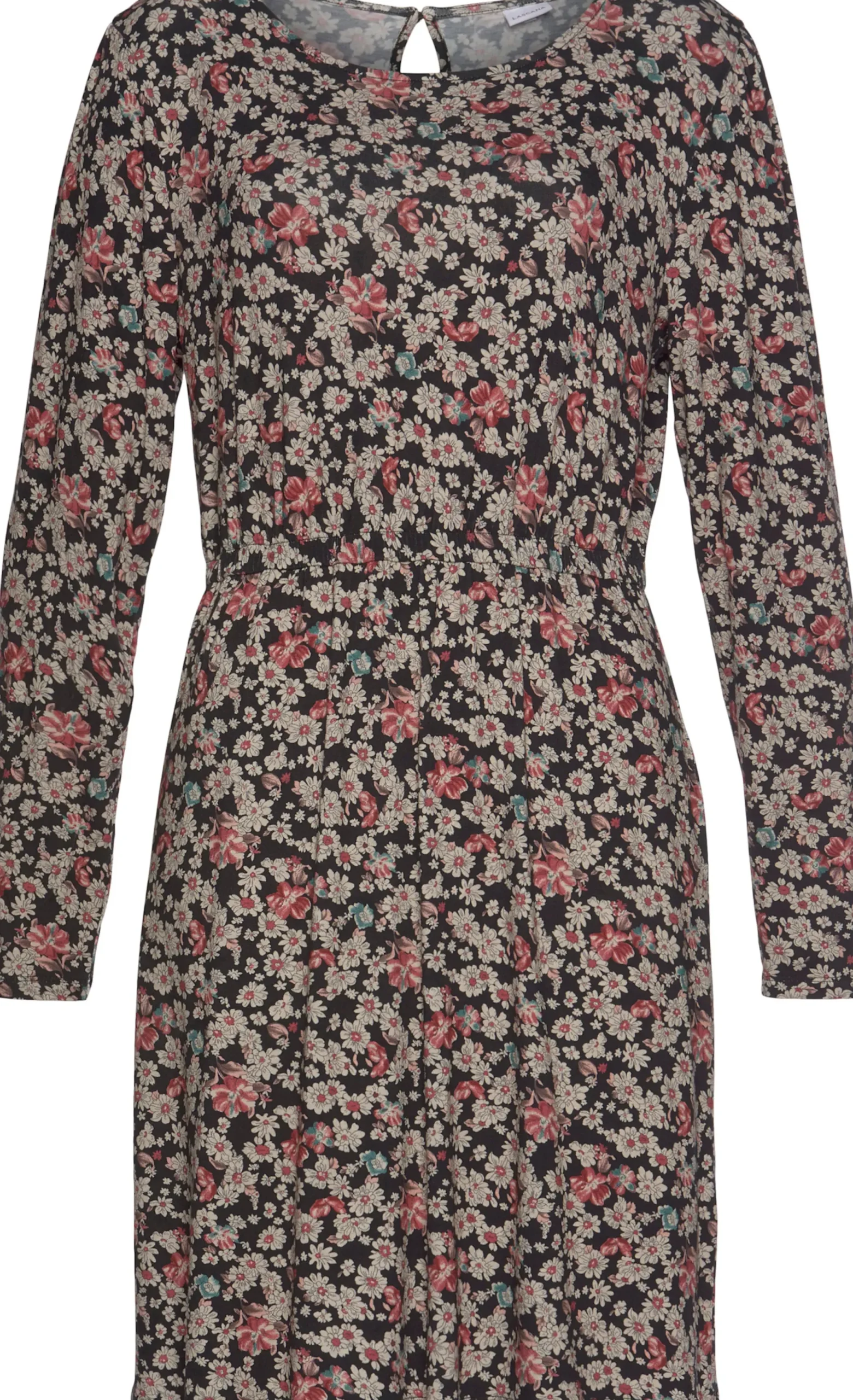 Strandkleider|Kleider|LASCANA Jerseykleid schwarz-bedruckt