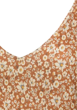 Strandkleider|Buffalo Jerseykleid braun-creme-bedruckt