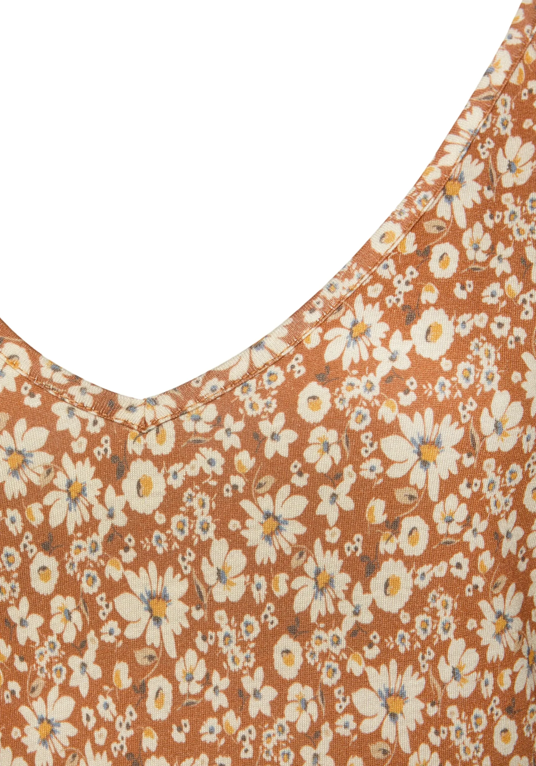 Strandkleider|Buffalo Jerseykleid braun-creme-bedruckt