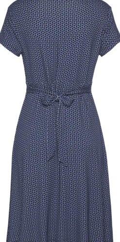 Kleider|Vivance Jerseykleid blau-marine-gemustert