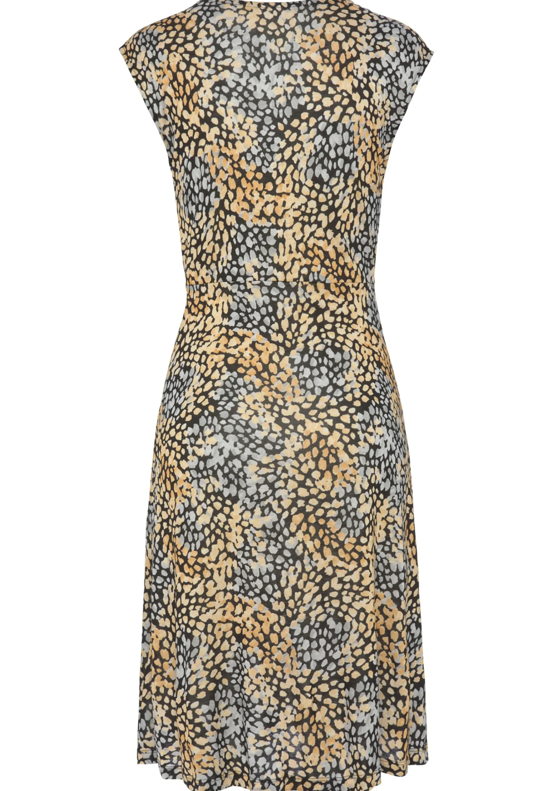 Strandkleider|Kleider|s.Oliver Jerseykleid schwarz-gelbbedruckt