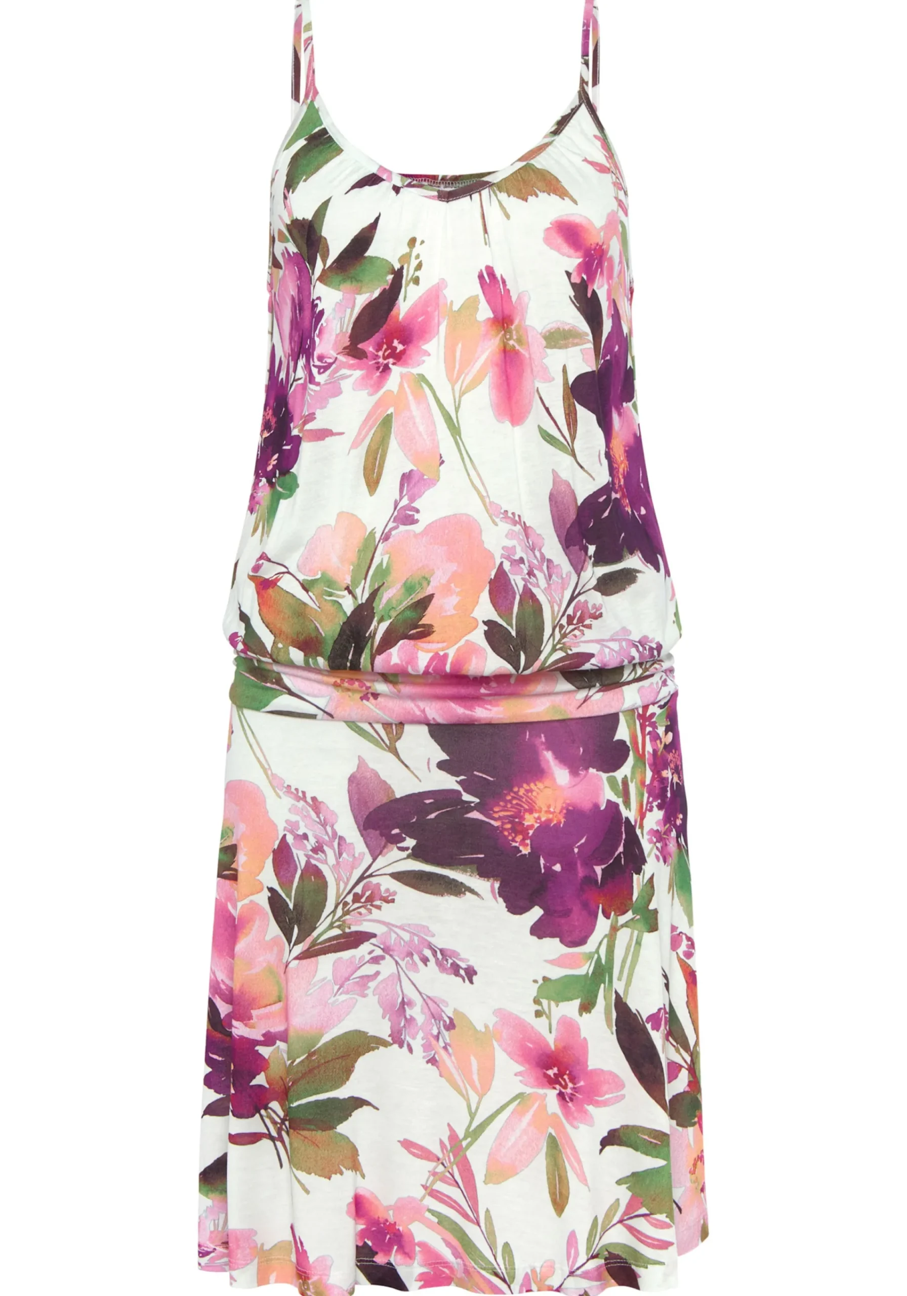 Strandkleider|Kleider|Beachtime Jerseykleid weißbedruckt