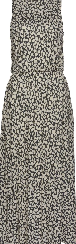 Strandkleider|Kleider|LASCANA Jerseykleid schwarz-beige-bedruckt