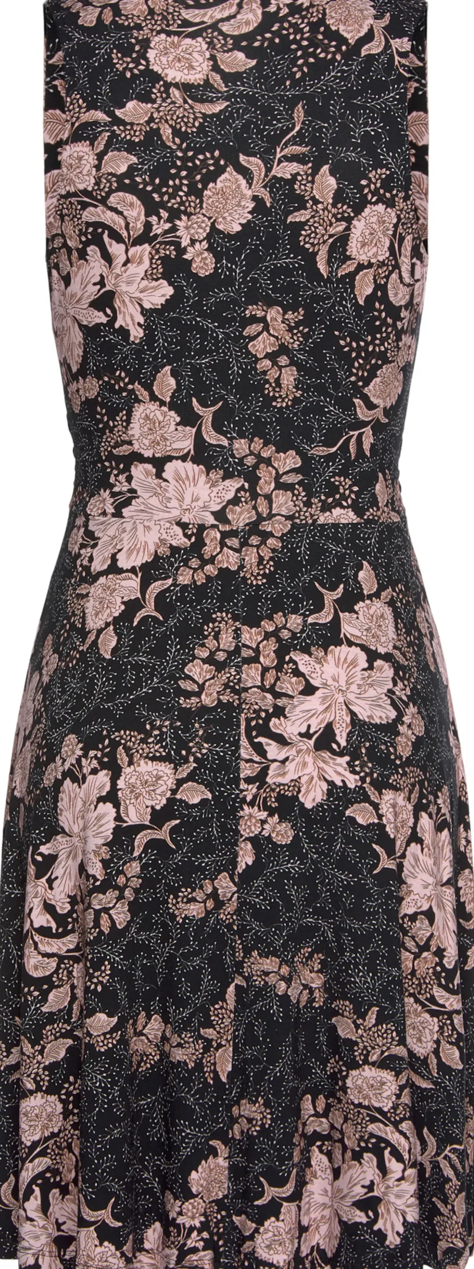 Strandkleider|Kleider|Vivance Jerseykleid schwarz-rose-bedruckt