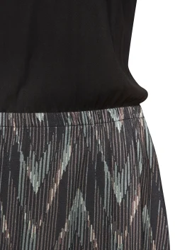 Kleider|Vivance Jerseykleid grün-schwarzbedruckt