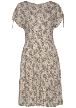 Kleider|Vivance Jerseykleid beige-bedruckt
