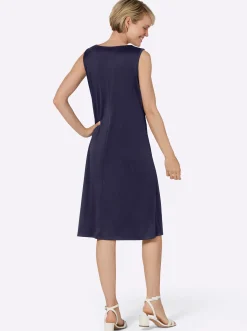 Kleider| Jerseykleid im Doppelpack türkis-bedruckt+marine