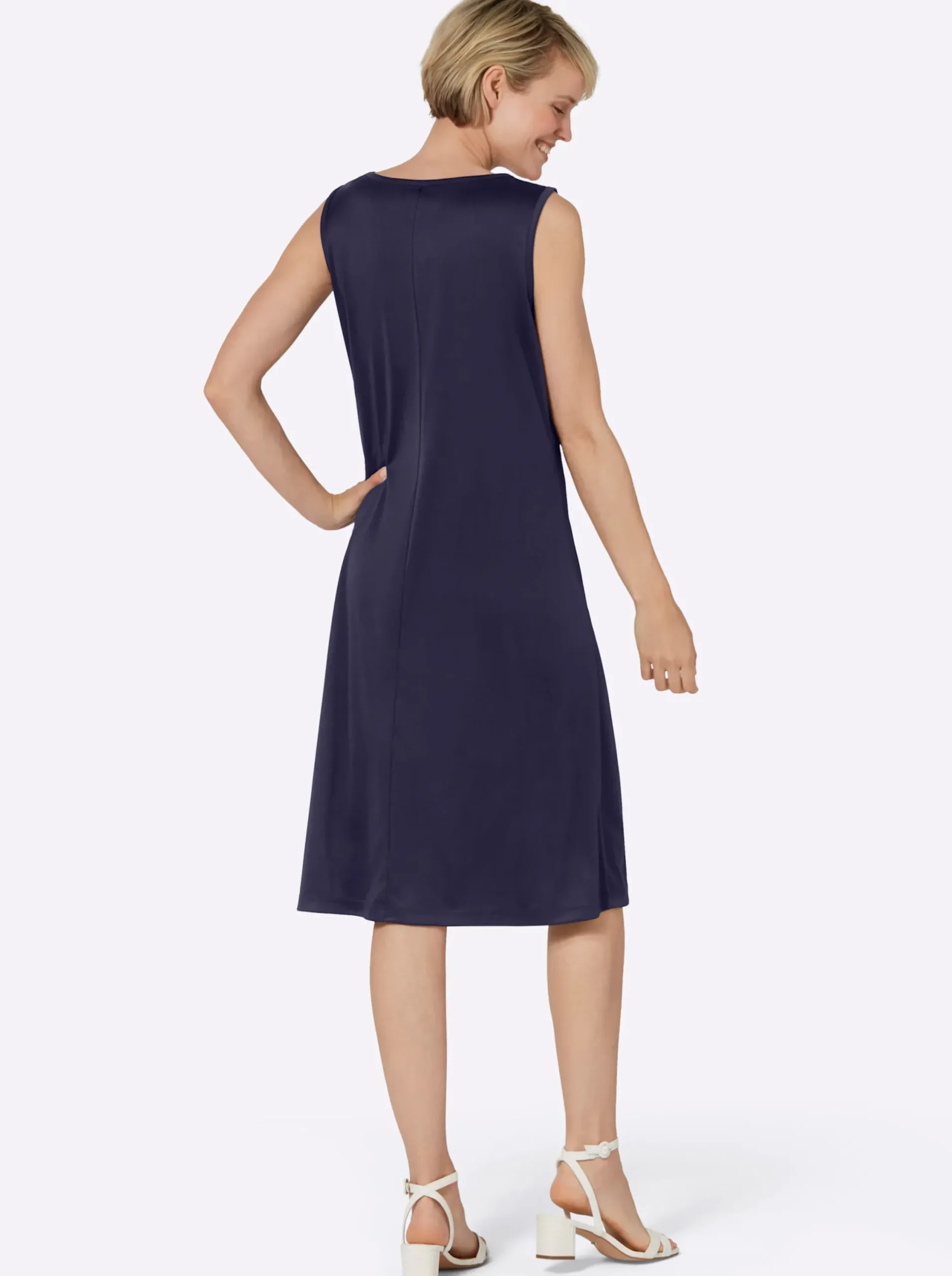 Kleider| Jerseykleid im Doppelpack türkis-bedruckt+marine