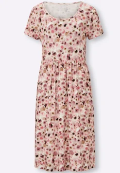 Kleider|heine Jerseykleid im Romantik-Dessin hellrosé-ecru-bedruckt