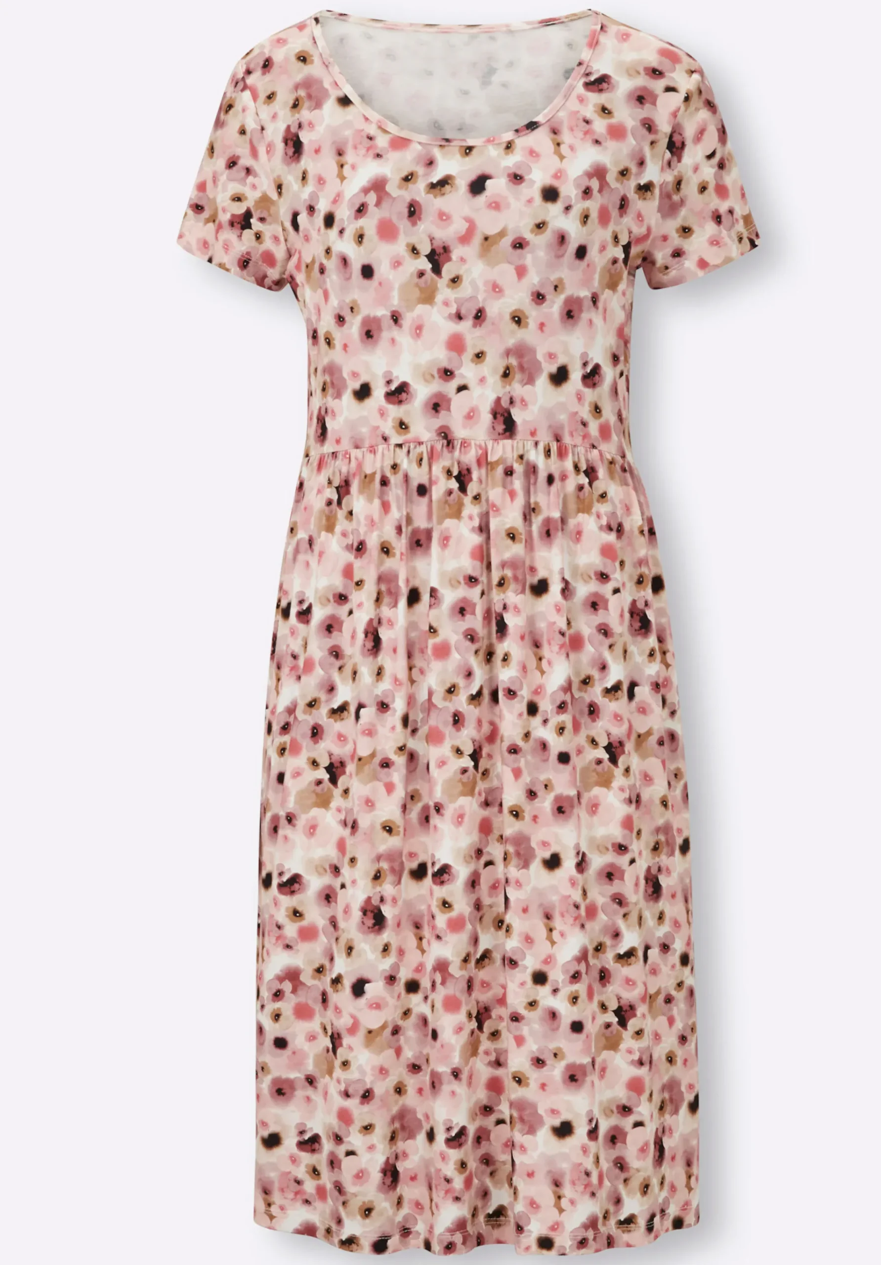 Kleider|heine Jerseykleid im Romantik-Dessin hellrosé-ecru-bedruckt