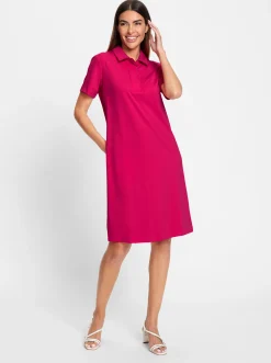 Kleider|heine Jerseykleid mit Glitzersteinen pink