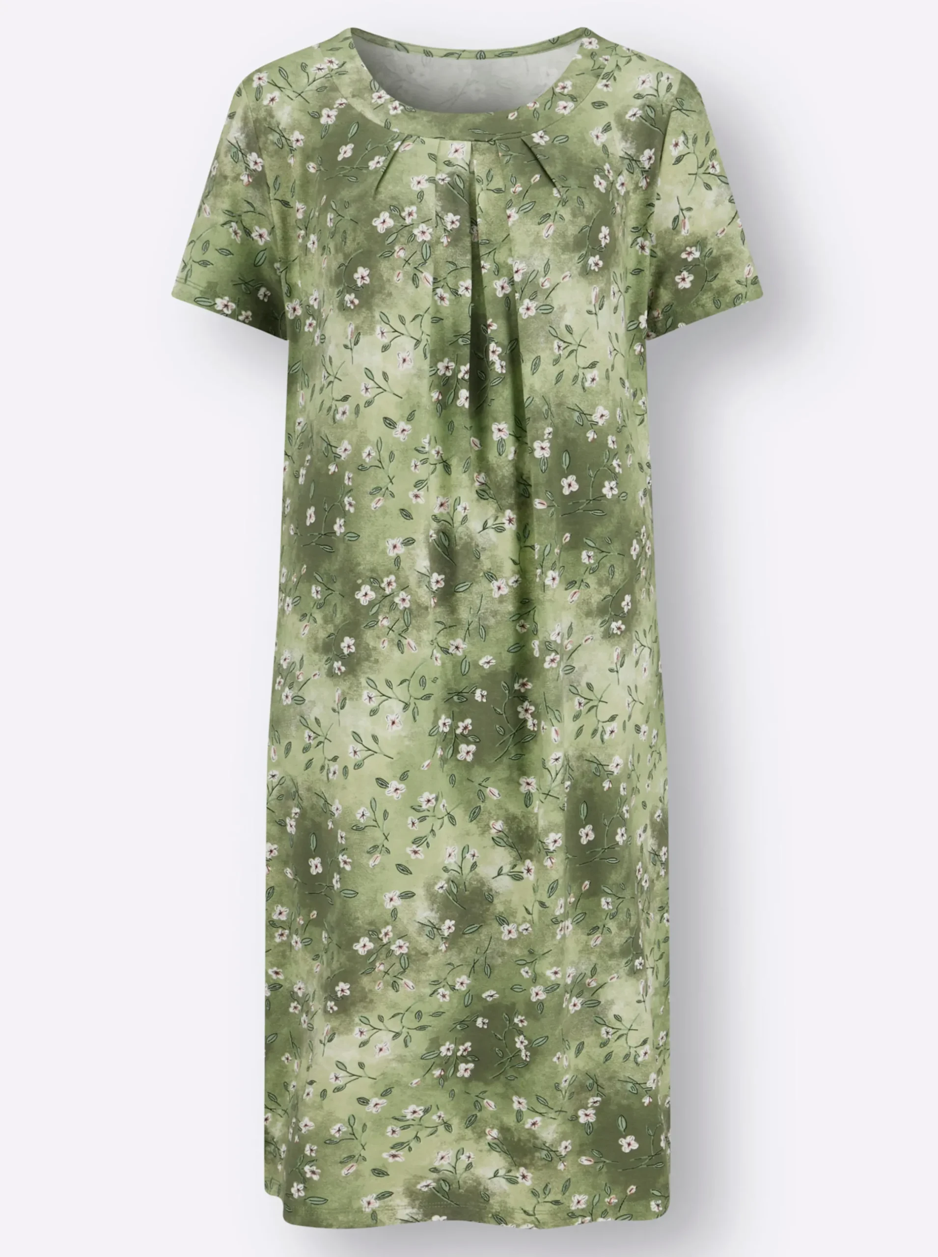 Kleider| Jerseykleid mit Nahttaschen, bedruckt khaki-bedruckt